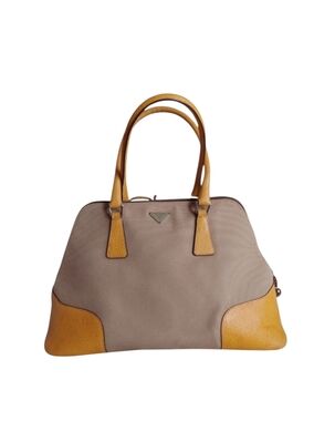 Vintage PRADA Cingliale Dome Canapa Leather Handbag